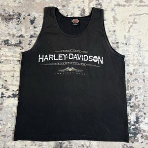Vintage Harley Davidson Motorcycles 1998 Tank Top Size Large USA Faded 90s